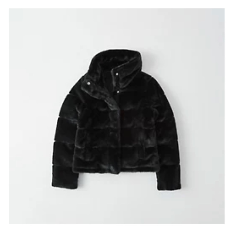 Abercrombie Mini Faux Fur Puffer Jacket